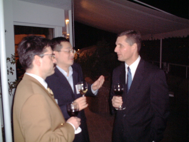 Kalin, Davey, and Brett at the welcome party