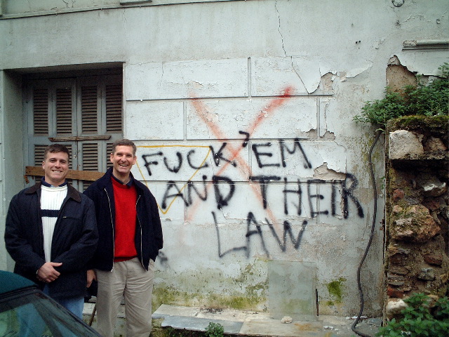 Now I have to go write graffiti in Greek around here someplace...
